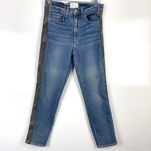 Anthropologie McGuire Camouflage Stripe High Rise Jeans Women's Size 28